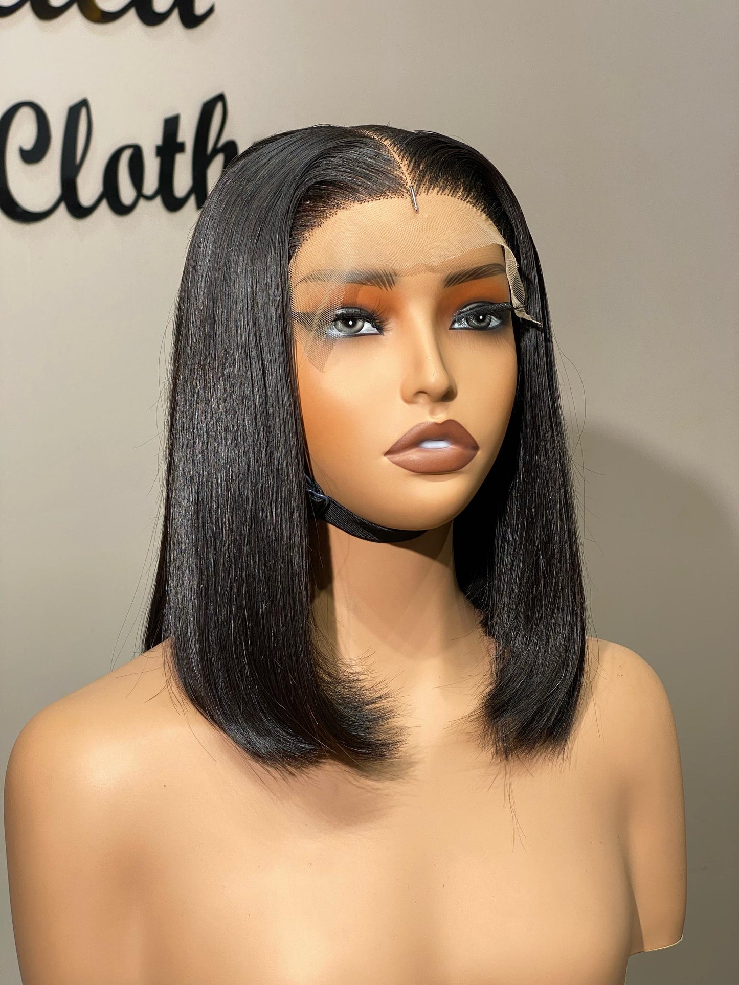 10 INCHES 5 BY 5 BONE STRAIGHT WIG