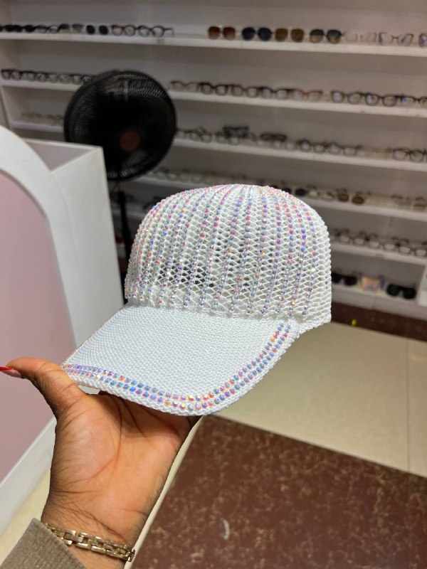 BEADED FACE CAP
