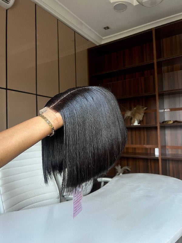 8 INCHES 2 BY 6 MULTIPLE DONOR BONE STRAIGHT BOB WIG (149-GG AVAILABLE)