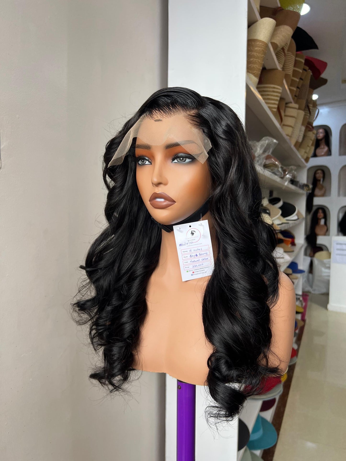 18 INCHES 6 BY 4 CLOSURE WAVY WIG(MWU/18/NC AVAILABLE)