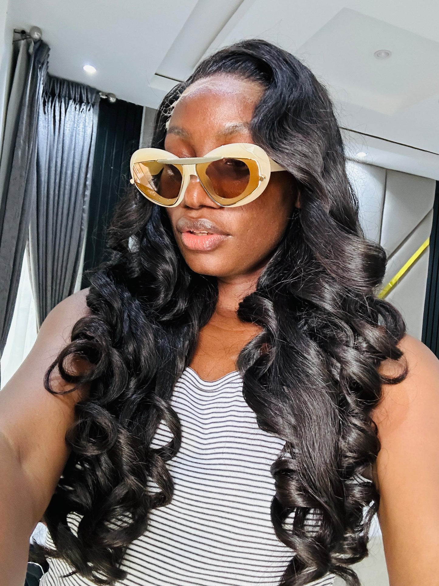 30 INCHES 5 BY 5 HD LACE OCEAN WAVY RAW HAIR WIG(AVAILABLE SWU/30/N)