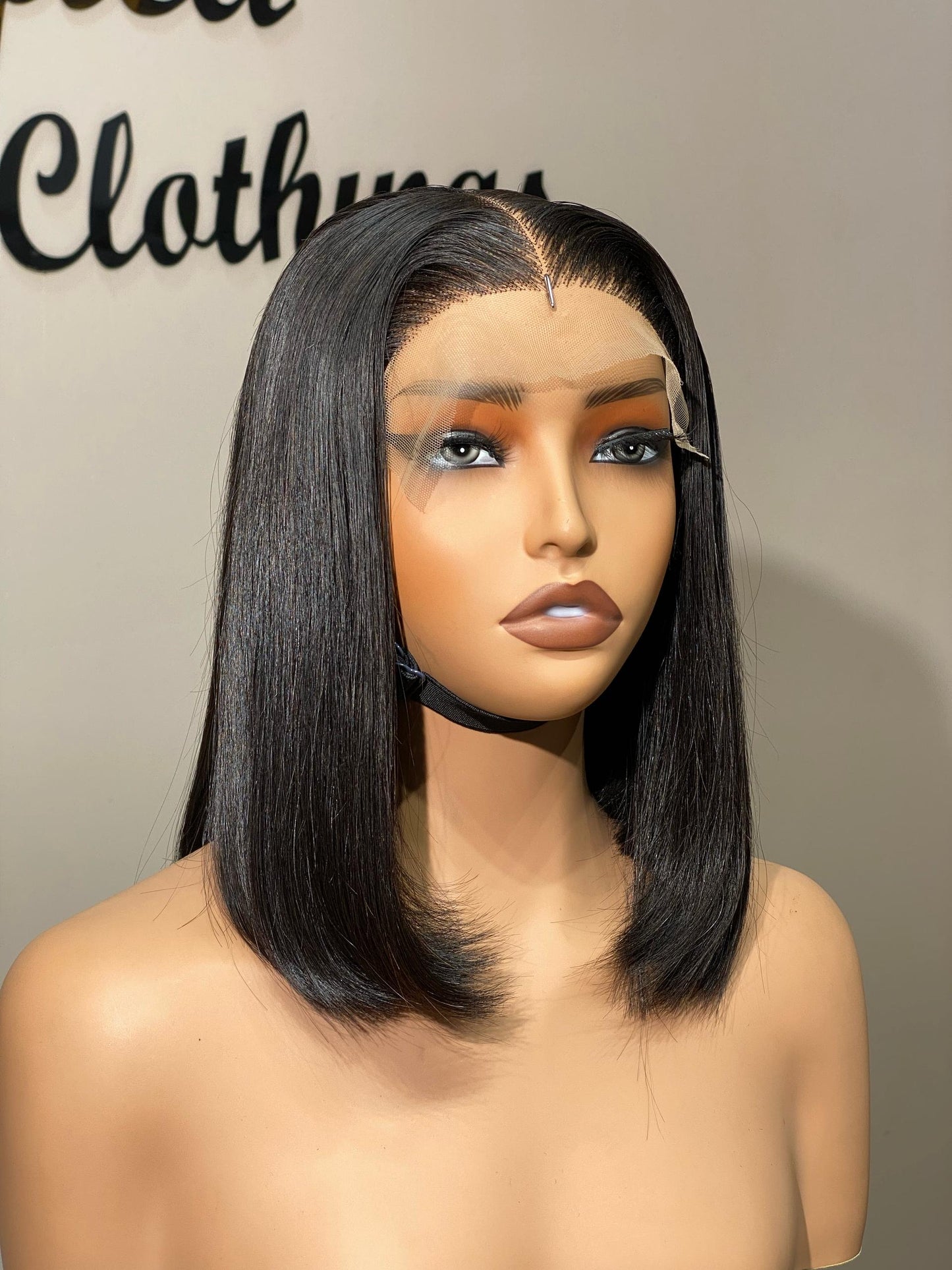 10 INCHES 5 BY 5 BONE STRAIGHT WIG