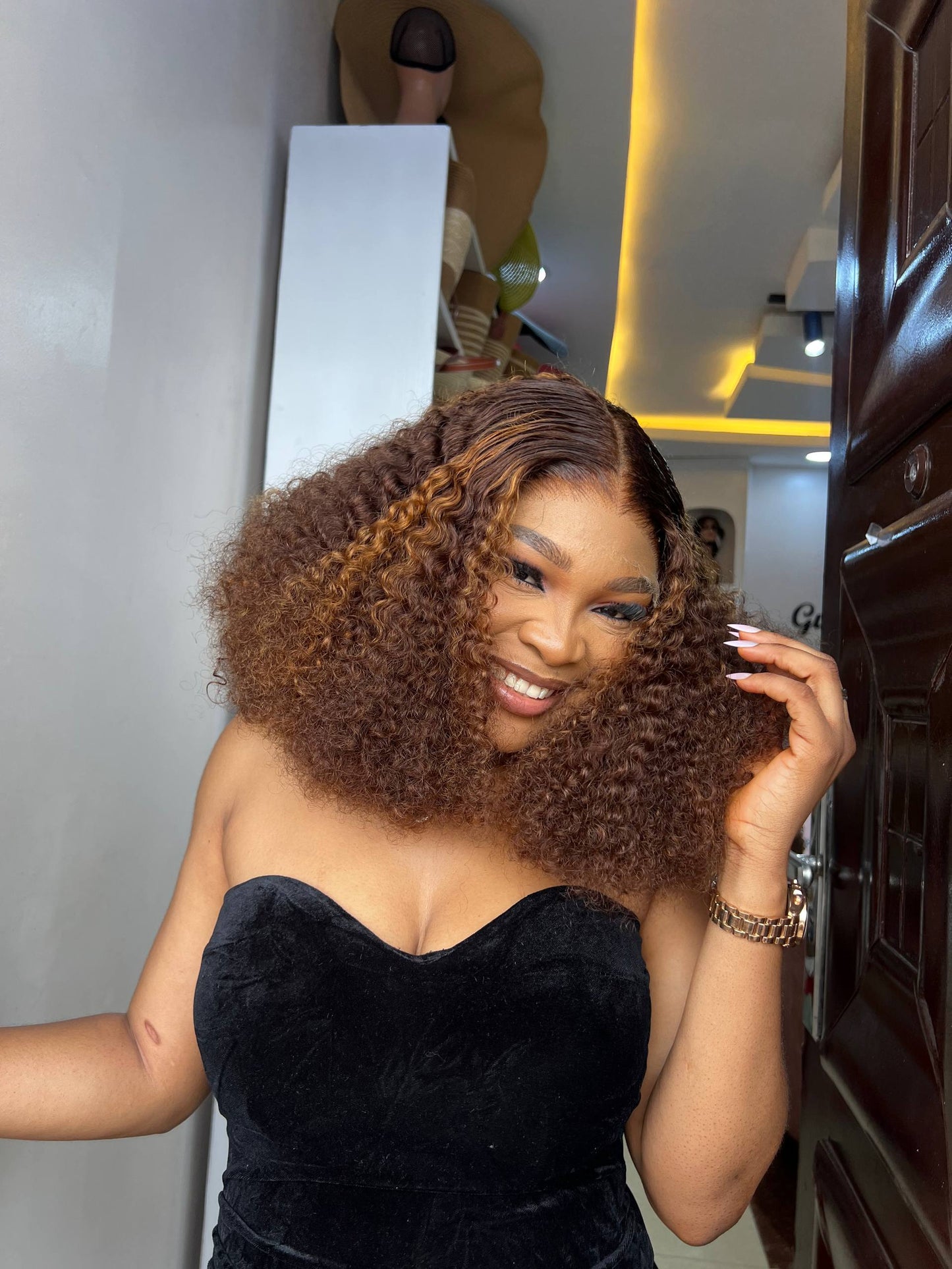 14 INCHES 5 BY 5 PIXIE CURL WIG HD LACE (AVAILABLE 005-HD)