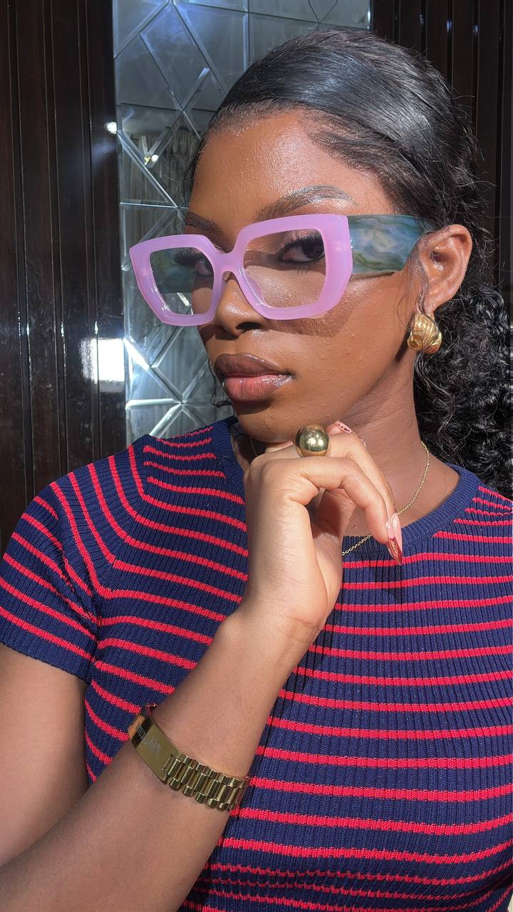 GLASSES 478( UNISEX CLEAR LENS, PRESCRIPTION BLUE LIGHT BLOCKING GLASSES)