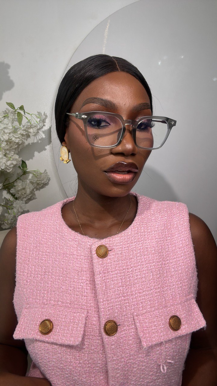 GLASS 672(CLEAR LENS, BLUE LIGHTING BLOCKING LENS, PRESCRIPTION FRAMES,CHROME HEART GLASSES)