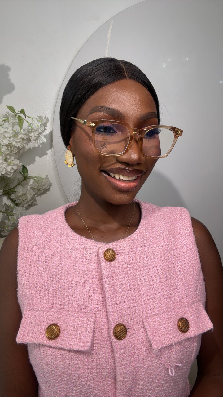 GLASS 672(CLEAR LENS, BLUE LIGHTING BLOCKING LENS, PRESCRIPTION FRAMES,CHROME HEART GLASSES)