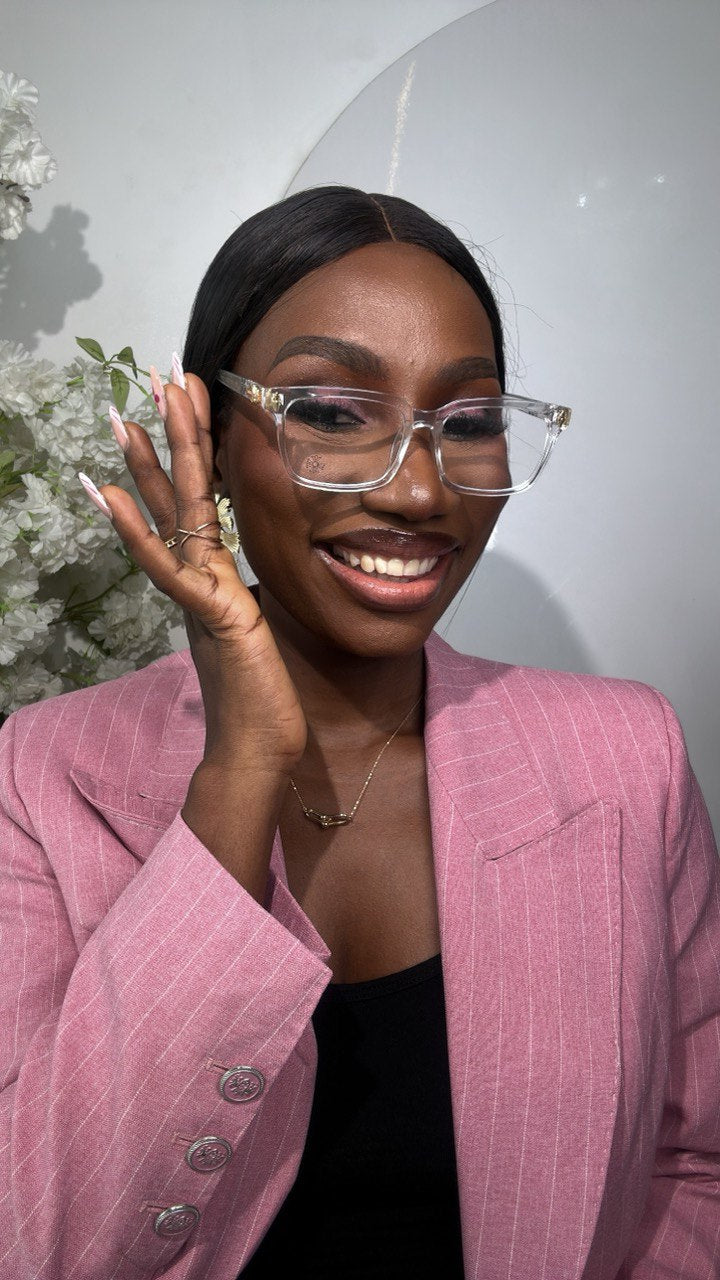 GLASS 670(CLEAR LENS, BLUE LIGHTING BLOCKING LENS, PRESCRIPTION FRAMES,CHROME HEART GLASSES)