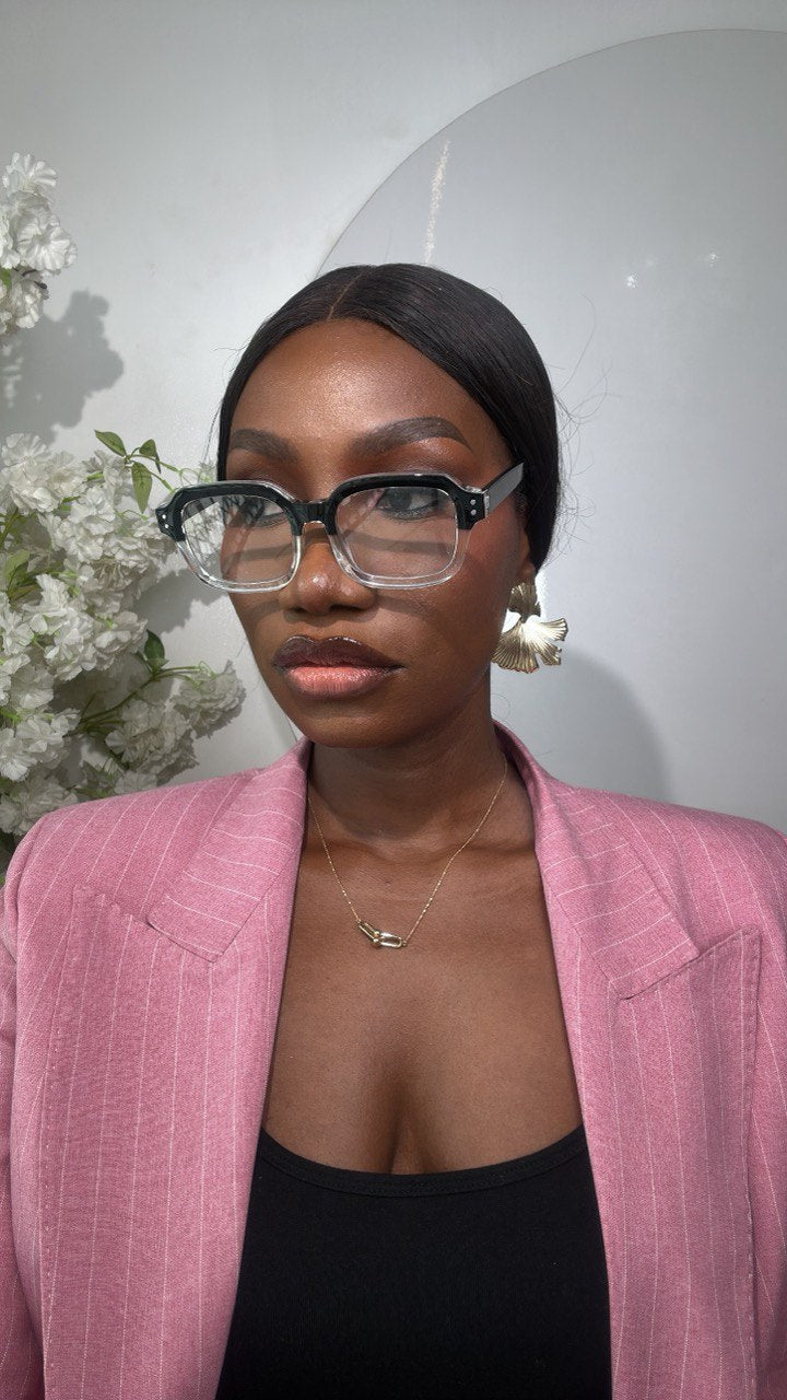 GLASS 654(CLEAR LENS, PRESCRIPTION FRAMES.BLUE CUT  PHOTOCHROMIC GLASSES)