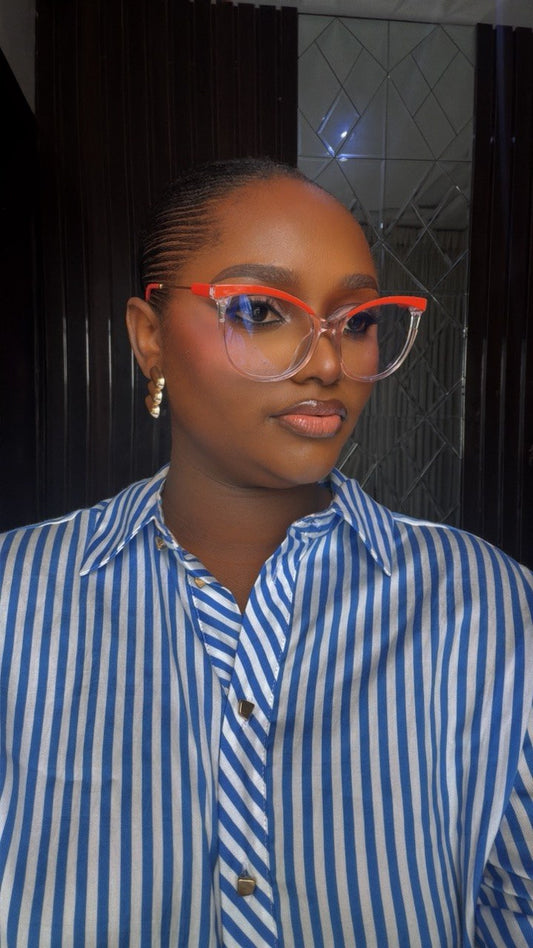 Glasses 908 - Photochromic and anti blue light lens , spring hinge handle , very strong for prescription and fashion