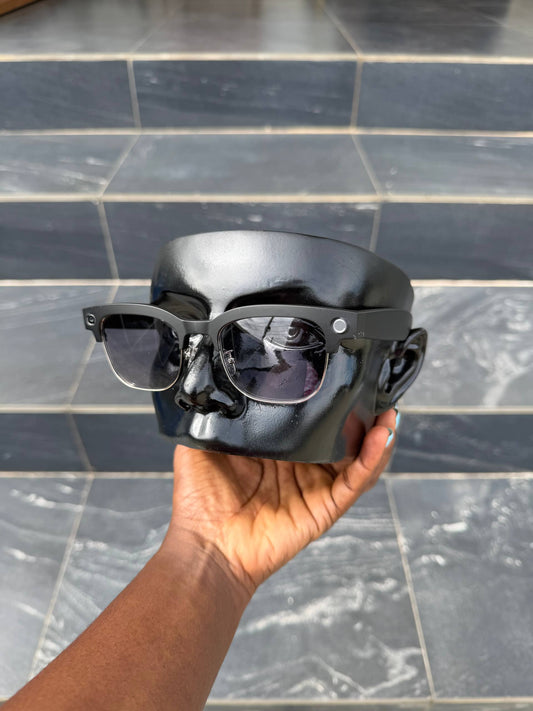 UNISEX PHOTOCHROMIC BROWLINE SMART GLASSES WITH CAMERA (MUSIC+CALLS+BLUE LIGHT FILTERING LENS) WITH 2 EXTRA COLORED LENS