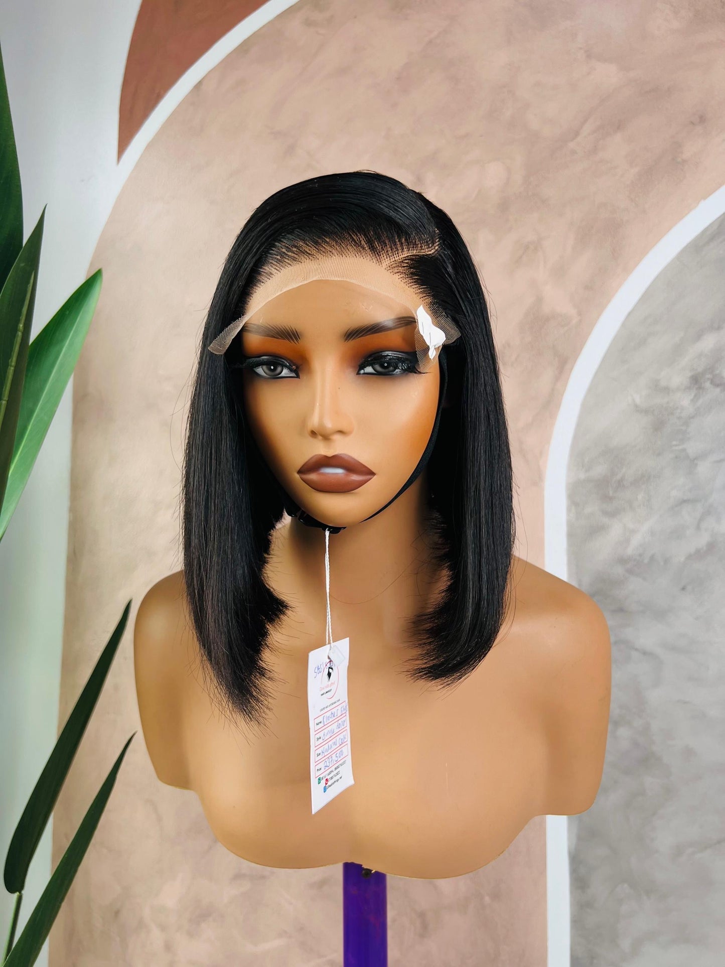 8 INCHES 5 BY 5 SINGLE DONOR BONE STRAIGHT WIG (014-GG VAILABLE)