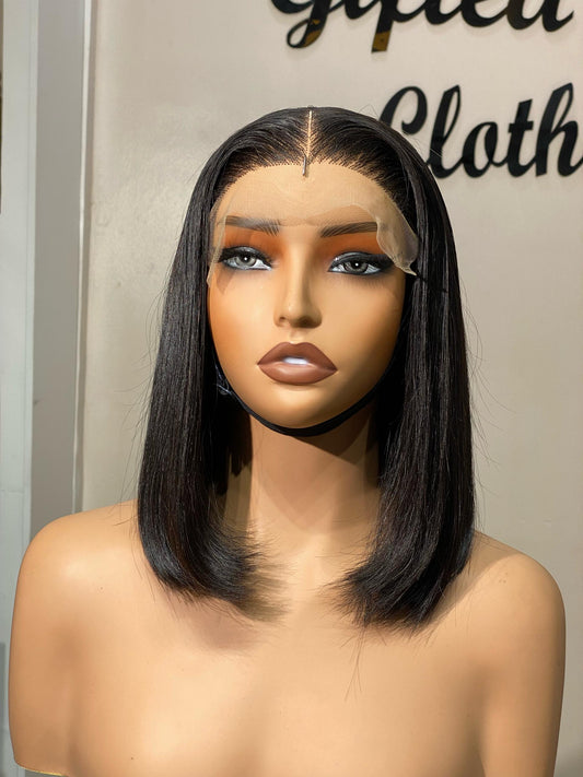 10 INCHES 5 BY 5 BONE STRAIGHT WIG(MBS/10/NC PREORDER)
