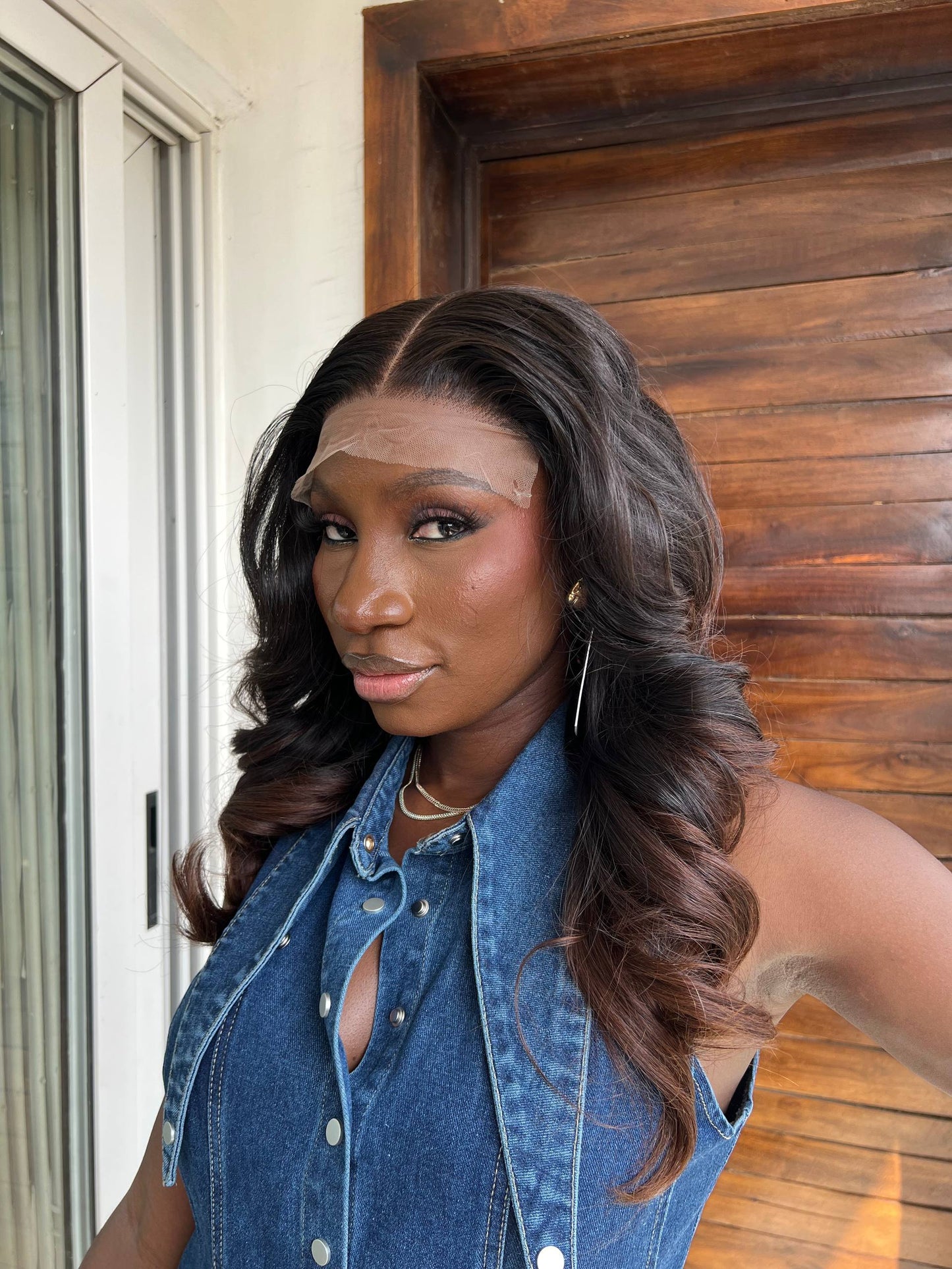 16 INCHES 5 BY 5 CLOSURE SINGLE DONOR WAVY WIG(140-GG PRE ORDER )