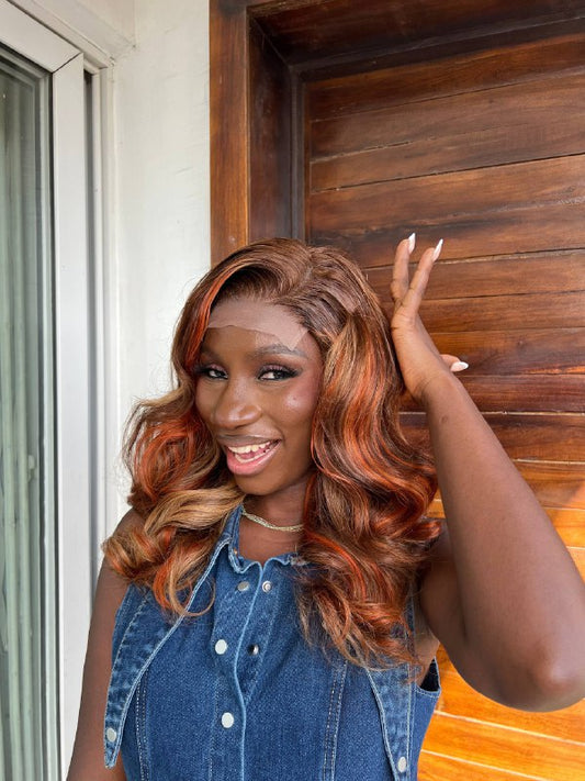 18 INCHES 5 BY 5  MULTIPLE DONOR WAVY WIG LADE(022-GG AVAILABLE)