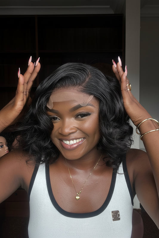 10 INCHES 5 BY 5 CLOSURE MULTIPLE DONOR WAVY WIG DORA (138-GG AVAILABLE)