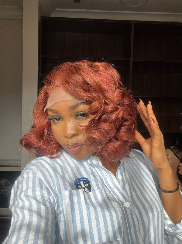 12 INCHES 5 BY 5 CLOSURE MULTIPLE DONOR WAVY WIG GLORIA(025-GG AVAILABLE)