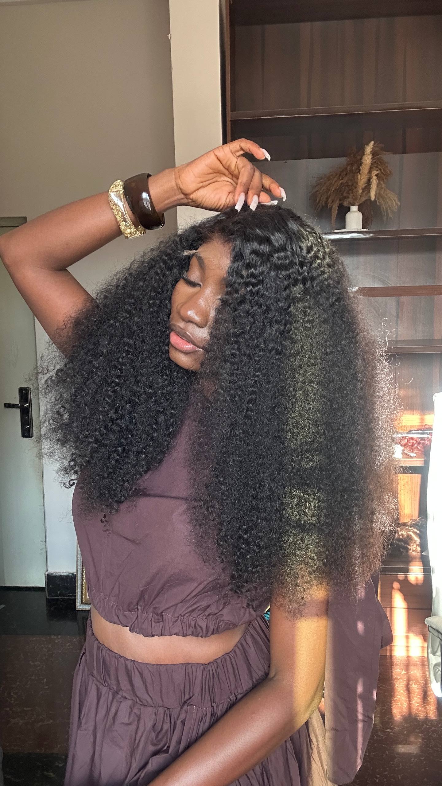 24 INCHES 5 BY 5 HD LACE PIXIE CURL WIG CANDY (AVAILABLE 006-HD)