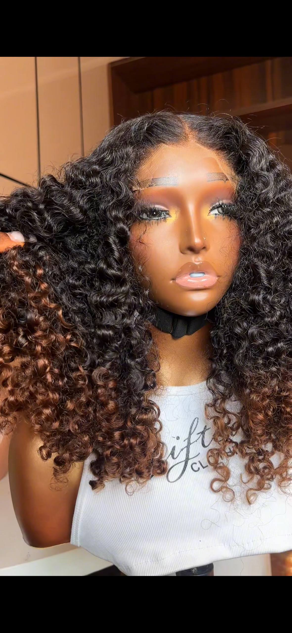 20 INCHES MULITPLE DONOR 5 BY 5 PIXIE CURL WIG YVONNE (139-HD AVAILABLE )