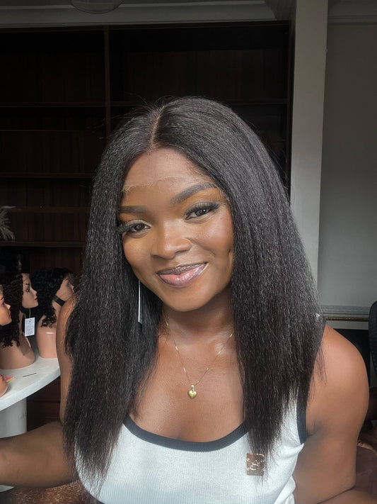 12 INCHES 5 BY 5 YAKI BOB WIG ADAEZE (134-HD AVAILABLE )