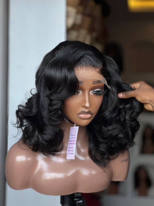 12INCHES 6 BY 6 HD LACE SDD WAVY WIG EBELE 2( 141-HD PREORDER)
