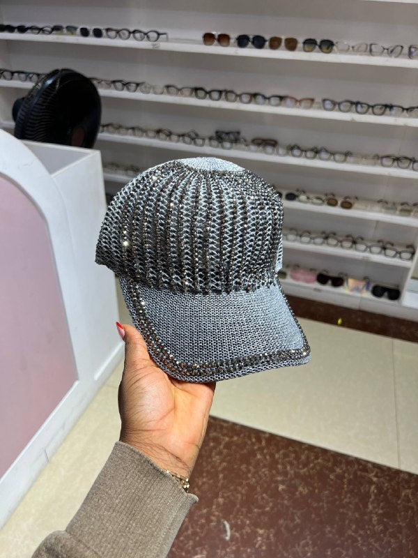 BEADED FACE CAP