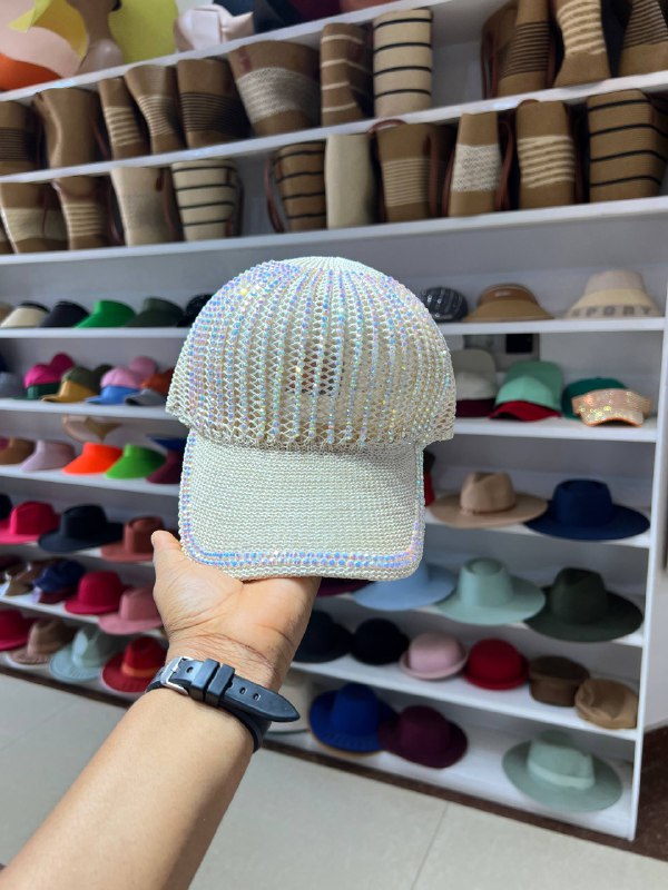 BEADED FACE CAP