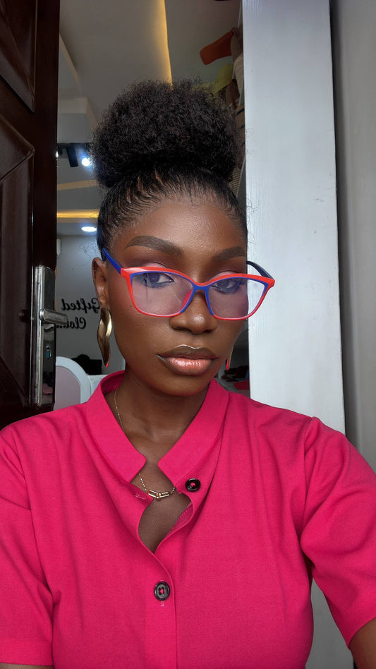 GLASSES 701 (CLEAR LENS  BLUE LIGHT BLOCKING GLASSES)