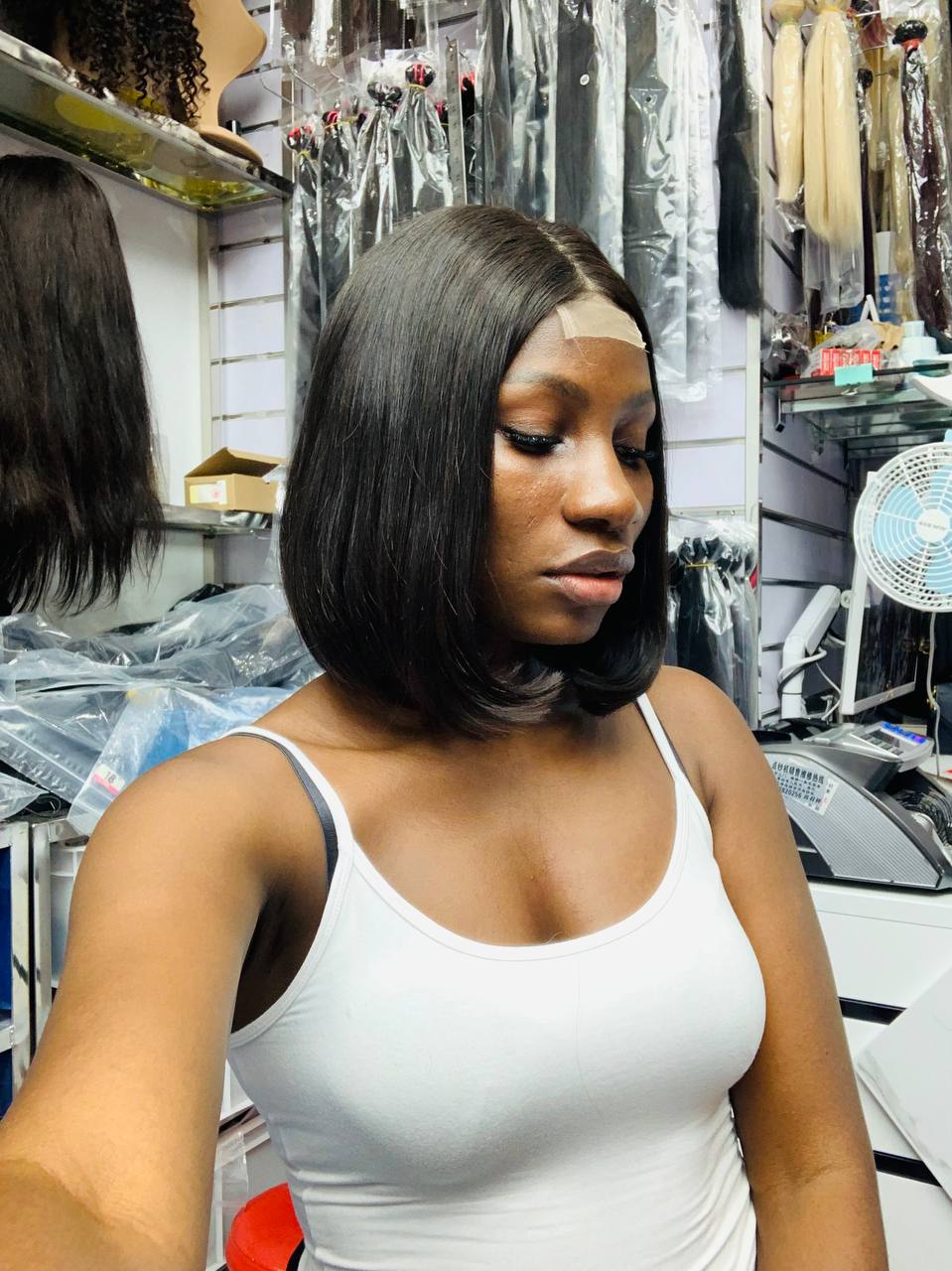 10 INCHES NON GLUELESS BOB BONE STRAIGHT FACTORY WIG MULTIPLE DONOR DOUBLE DRAWN(READ BELOW FOR MORE INFORMATION)