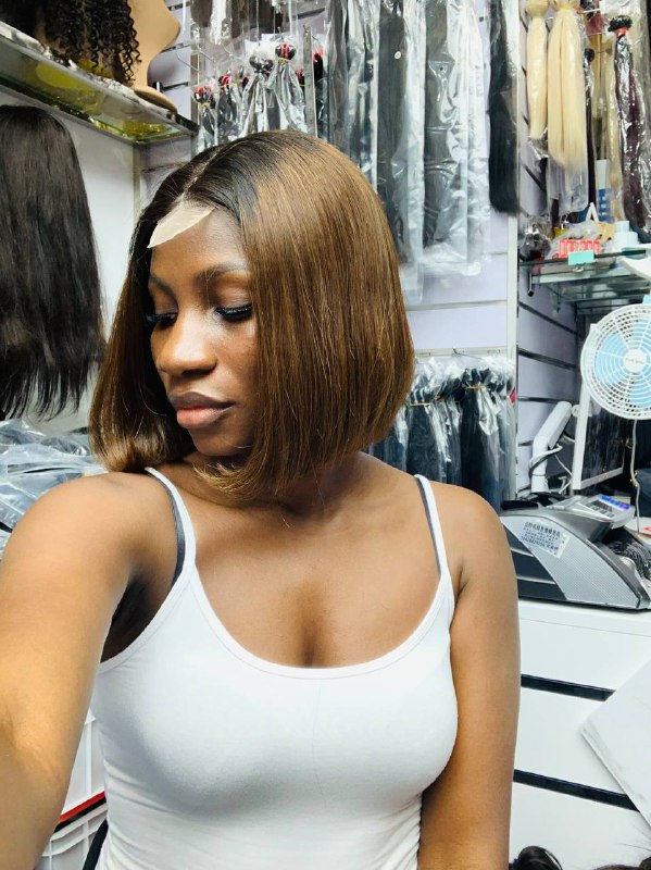 10 INCHES NON GLUELESS BOB BONE STRAIGHT FACTORY WIG MULTIPLE DONOR DOUBLE DRAWN(READ BELOW FOR MORE INFORMATION)