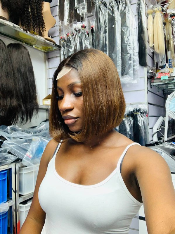 10 INCHES NON GLUELESS BOB BONE STRAIGHT FACTORY WIG MULTIPLE DONOR DOUBLE DRAWN(READ BELOW FOR MORE INFORMATION)