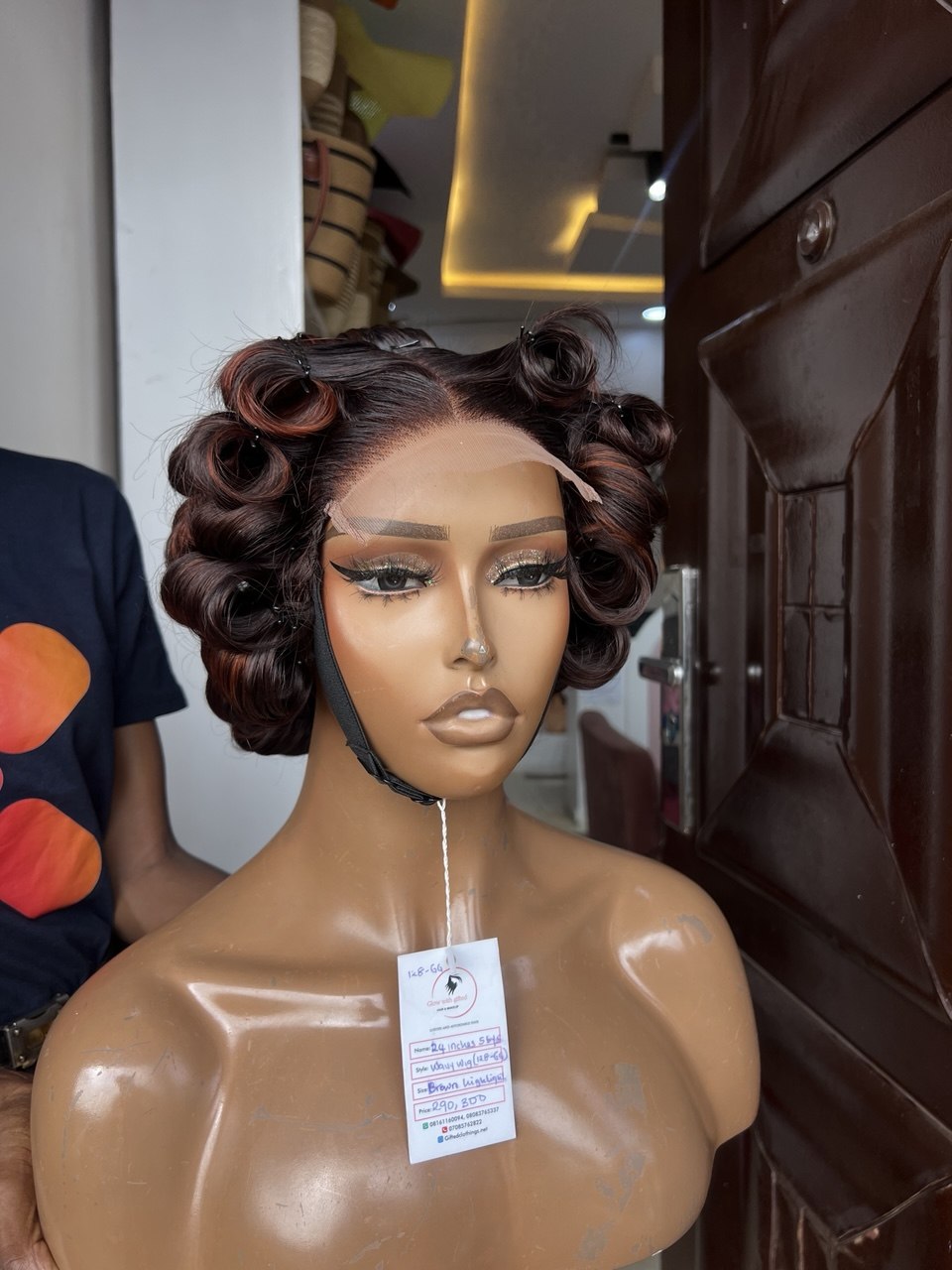 24 INCHES 5 BY 5 CLOSURE MULTIPLE DONOR WAVY WIG(128-GG AVAILABLE)