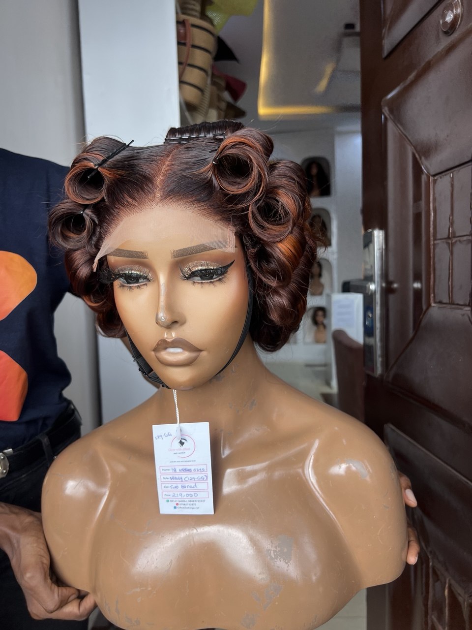 18 INCHES 5 BY 5 CLOSURE MULTIPLE DONOR WAVY WIG(129-GG AVAILABLE)