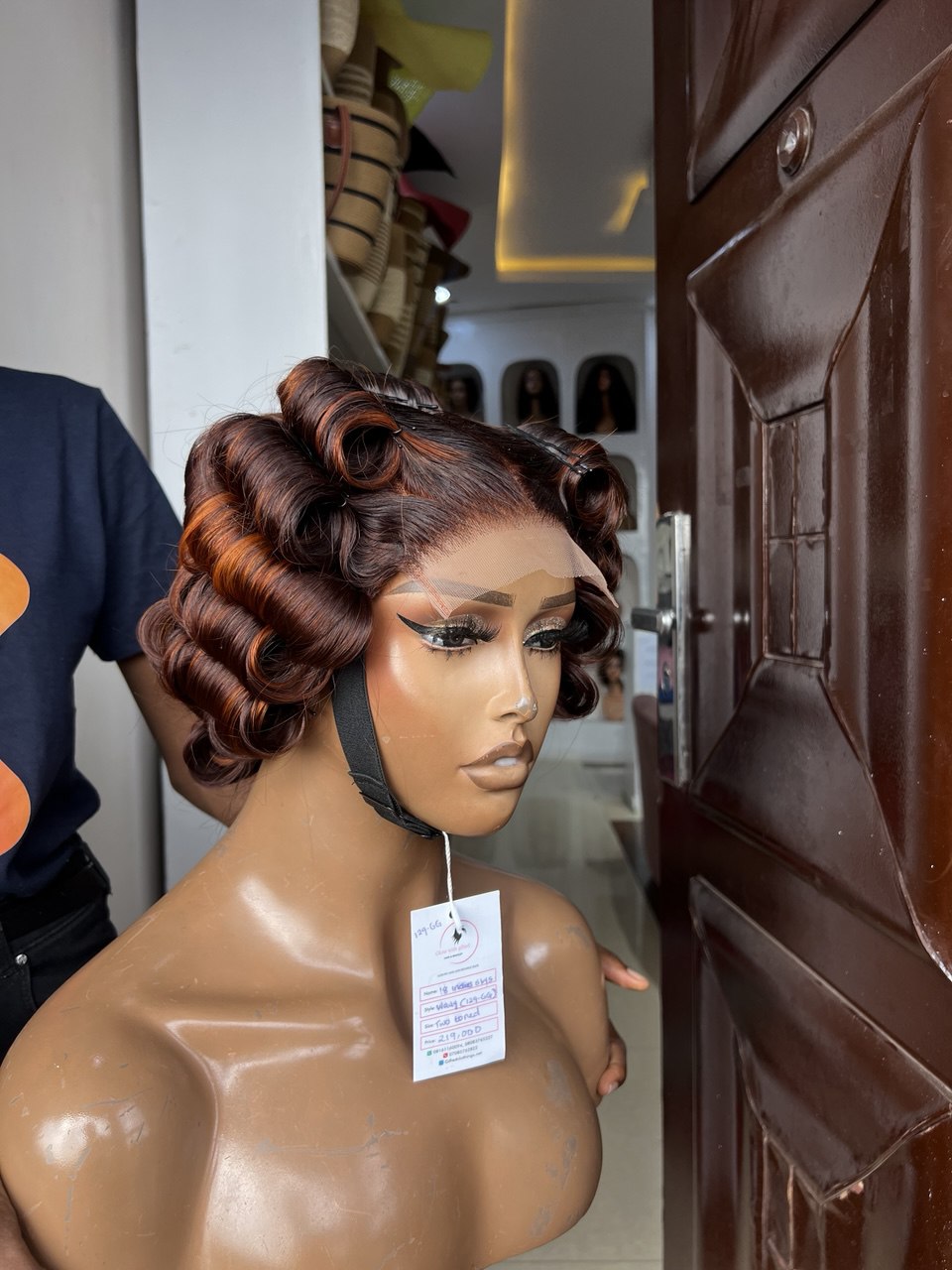 18 INCHES 5 BY 5 CLOSURE MULTIPLE DONOR WAVY WIG(129-GG AVAILABLE)