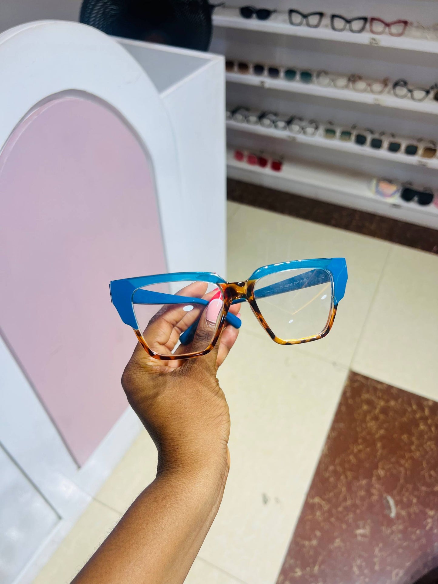 GLASSES 889 ( CLEAR LENS BLUE LIGHT  BLOCKING GLASSES , PRESCRIPTION FRAME)