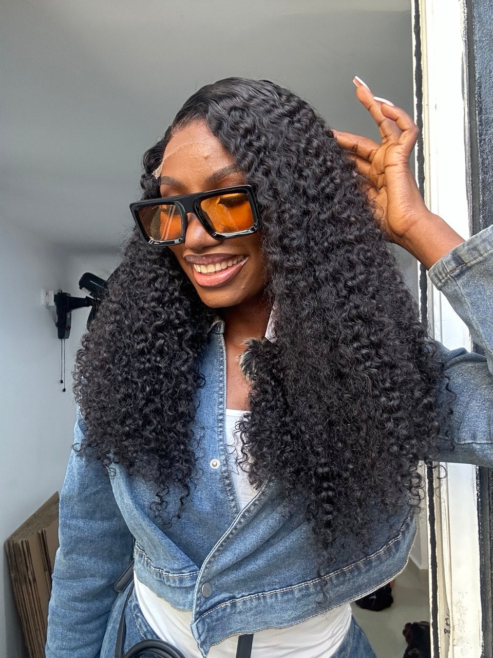 24 INCHES 5 BY 5 PIXIE CURL WIG HD LACE (AVAILABLE 006-HD)