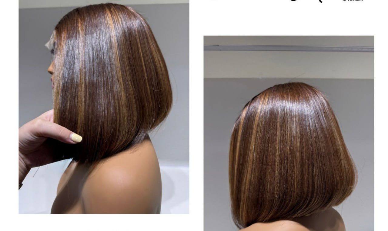 10 INCHES 5 BY 5 HD LACE SINGLE DONOR BONE STRAIGHT BOB WIG(128-HD  PREORDER )