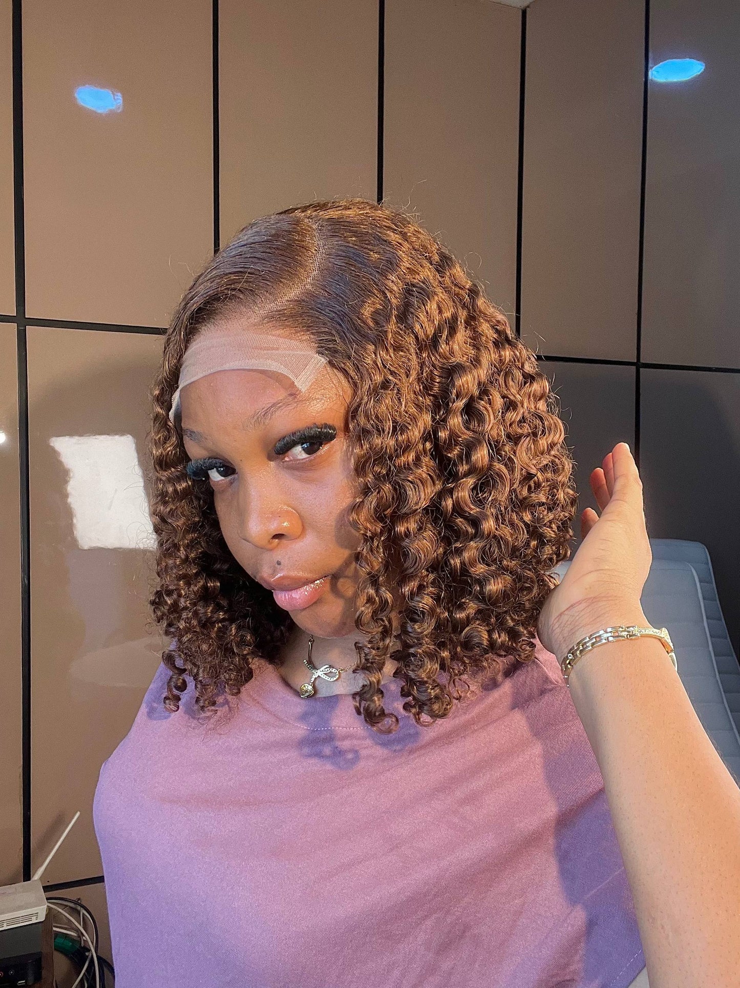 18 INCHES PIXIE CURLS 5 BY 5 CLOSURE WIG (AVAILABLE 151 -GG)
