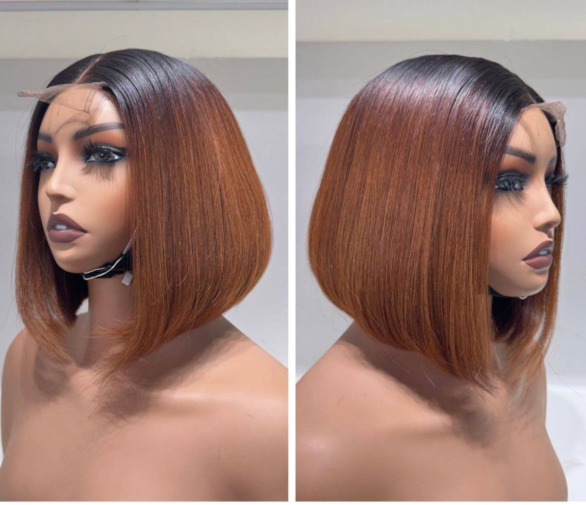 8 INCHES 2 BY 6 SINGLE DONOR BONE STRAIGHT BOB WIG(134-GG  PREORDER )