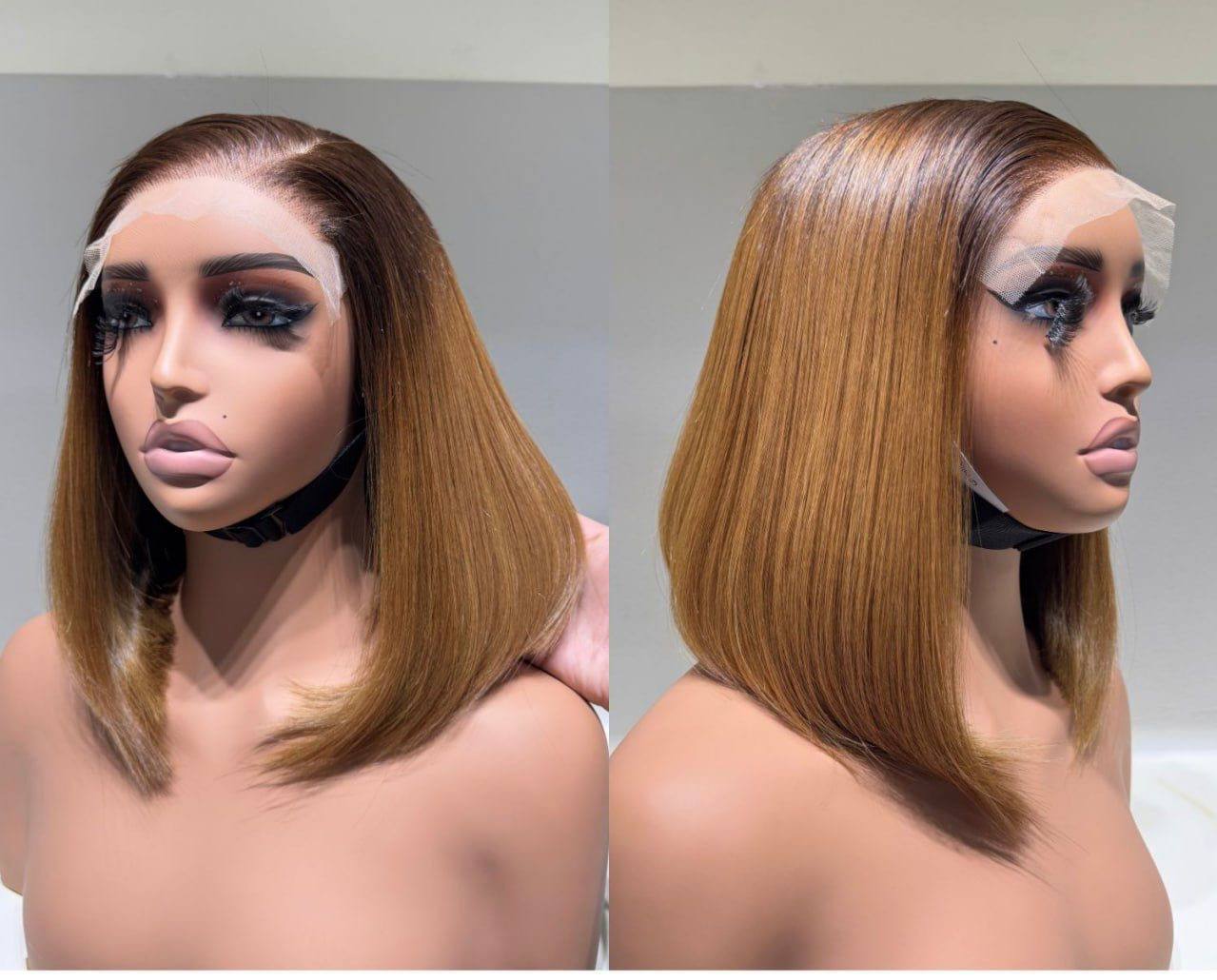 10 INCHES 5 BY 5 HD LACE SINGLE DONOR BONE STRAIGHT BOB WIG(128-HD  PREORDER )