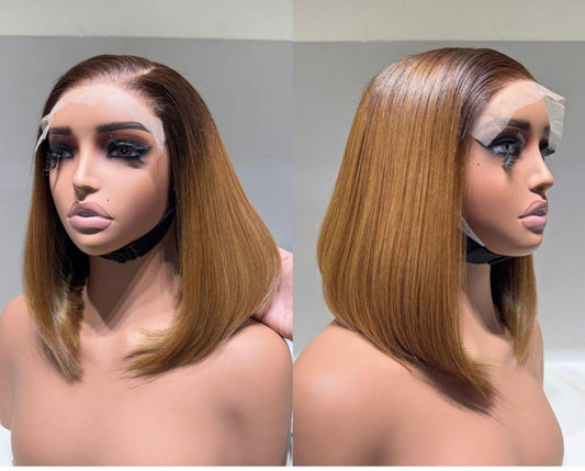 8 INCHES 5 BY 5 HD LACE SINGLE DONOR BONE STRAIGHT BOB WIG(127-HD  PREORDER )