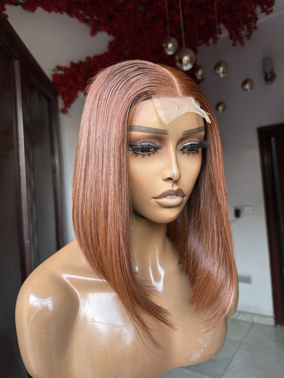 8 INCHES 2 BY 6 SINGLE DONOR BONE STRAIGHT BOB WIG(134-GG  PREORDER )