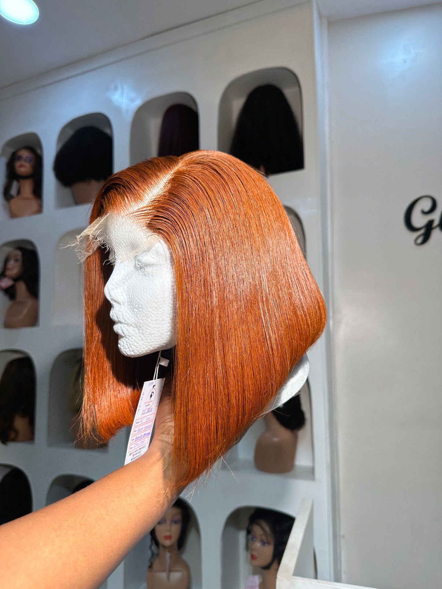 10 INCHES 5 BY 5 HD LACE SINGLE DONOR BONE STRAIGHT BOB WIG(136-HD PREORDER)