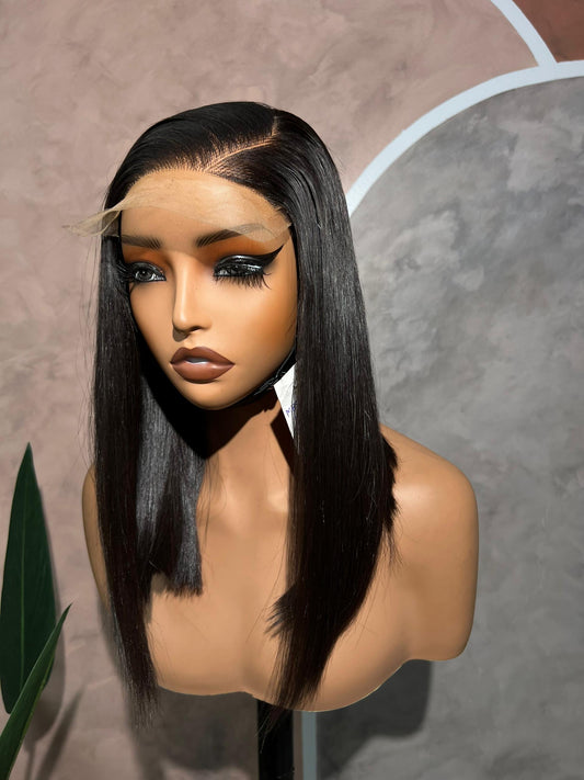 14 INCHES 5 BY 5 CLOURE  WIG NATURAL BONE-STRAIGHT(053-GG AVAILABLE)
