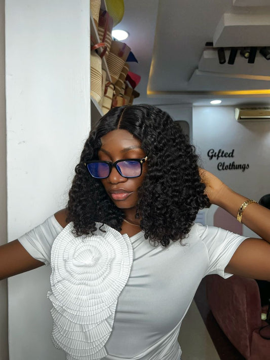 16  INCHES 2 BY 6  WIG SINGLE DONOR PIXIE CURL(121-GG AVAILABLE)