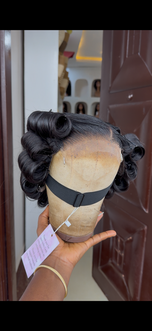 18 INCHES 5 BY 5 CLOSURE MULTIPLE DONOR BOUNCY WIG(151-HD AVAILABLE )