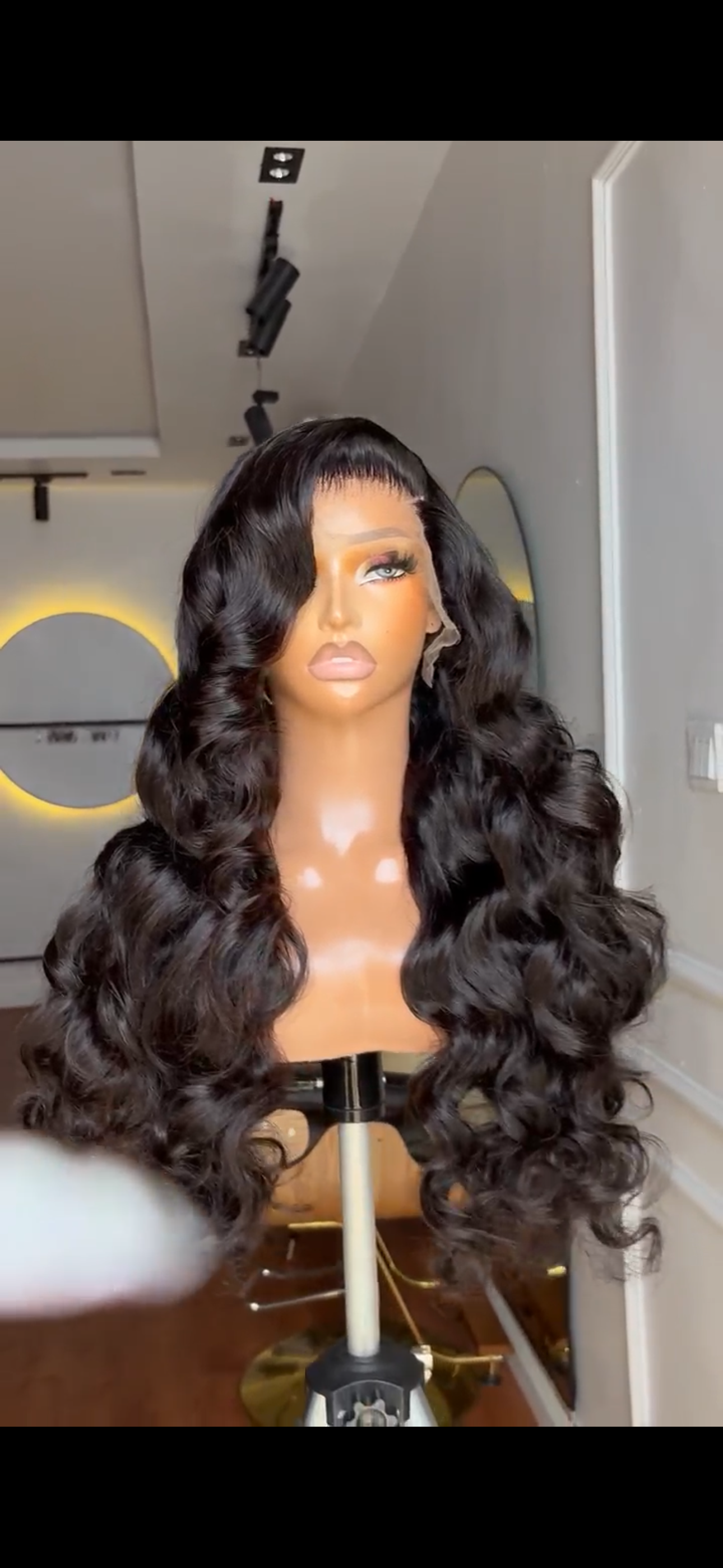 26 INCHES FULL FRONTAL HD LACE  WAVY WIG WEALTH (146 -HD AVAILABLE )