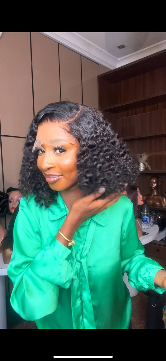14 INCHES SASSY 5 BY 5 CLOSURE WIG TADE  (AVAILABLE 135 -HD)