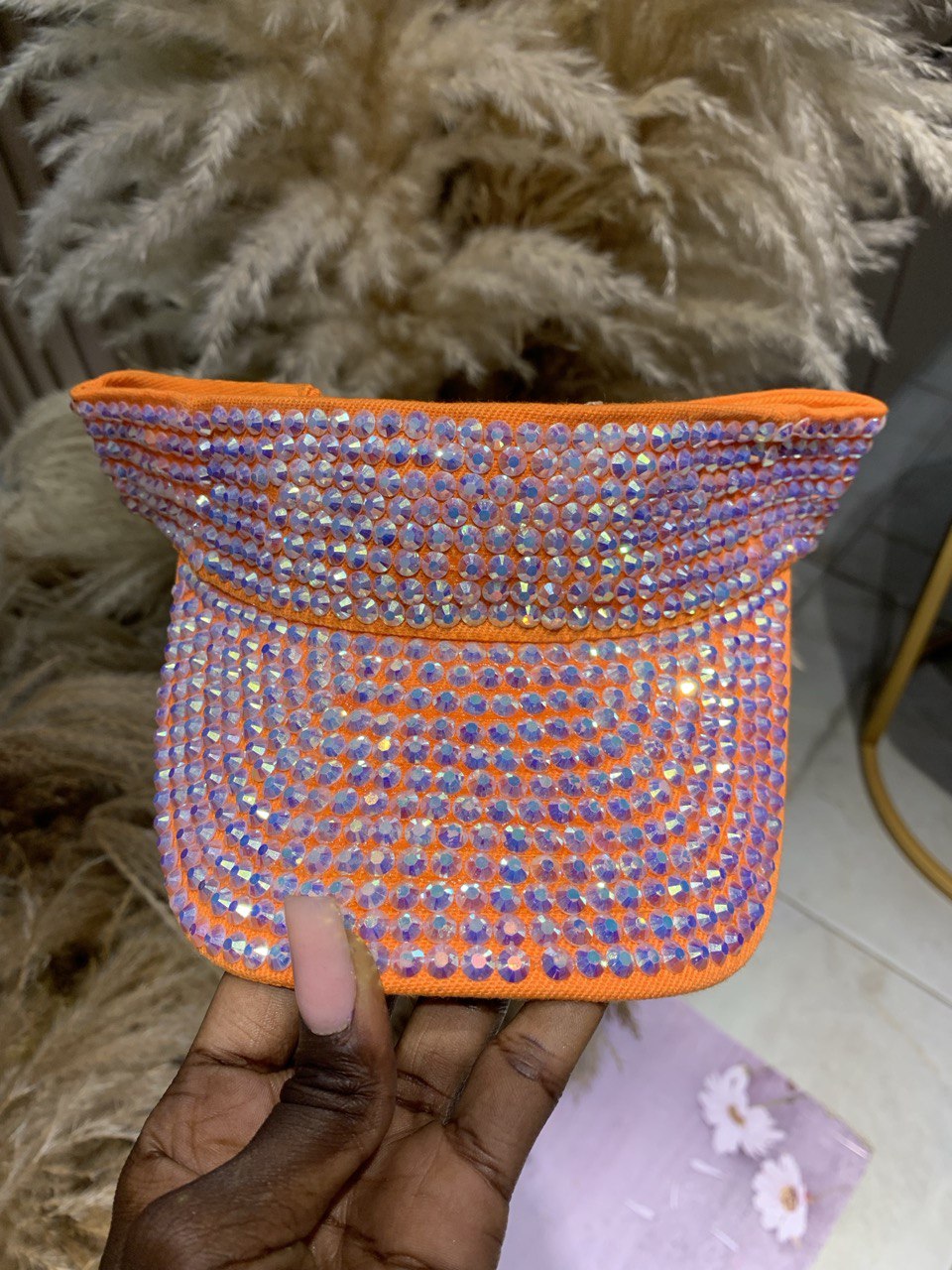 BEADED VISOR CAP