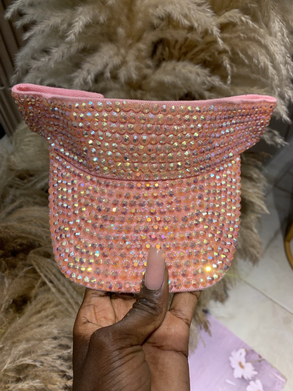 BEADED VISOR CAP