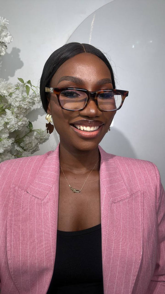 GLASS 673(CLEAR LENS, BLUE LIGHTING BLOCKING LENS, PRESCRIPTION FRAMES,CHROME HEART GLASSES)